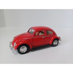 1967 Classic Diecast Volkswagen Beetle 1:32 Scale RED Kinsmart  VTG FAST SHIP